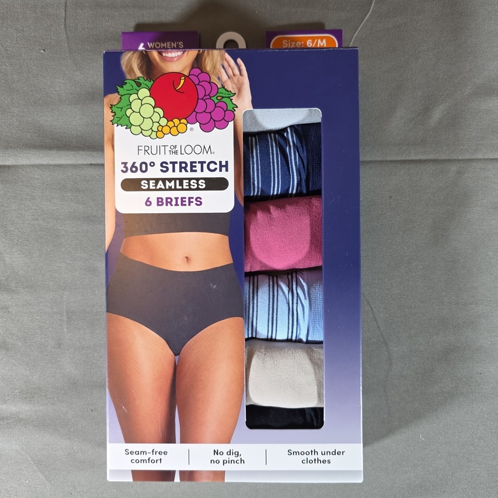 New 6 Pack Women's Seamless Brief Underwear Size 6 Medium